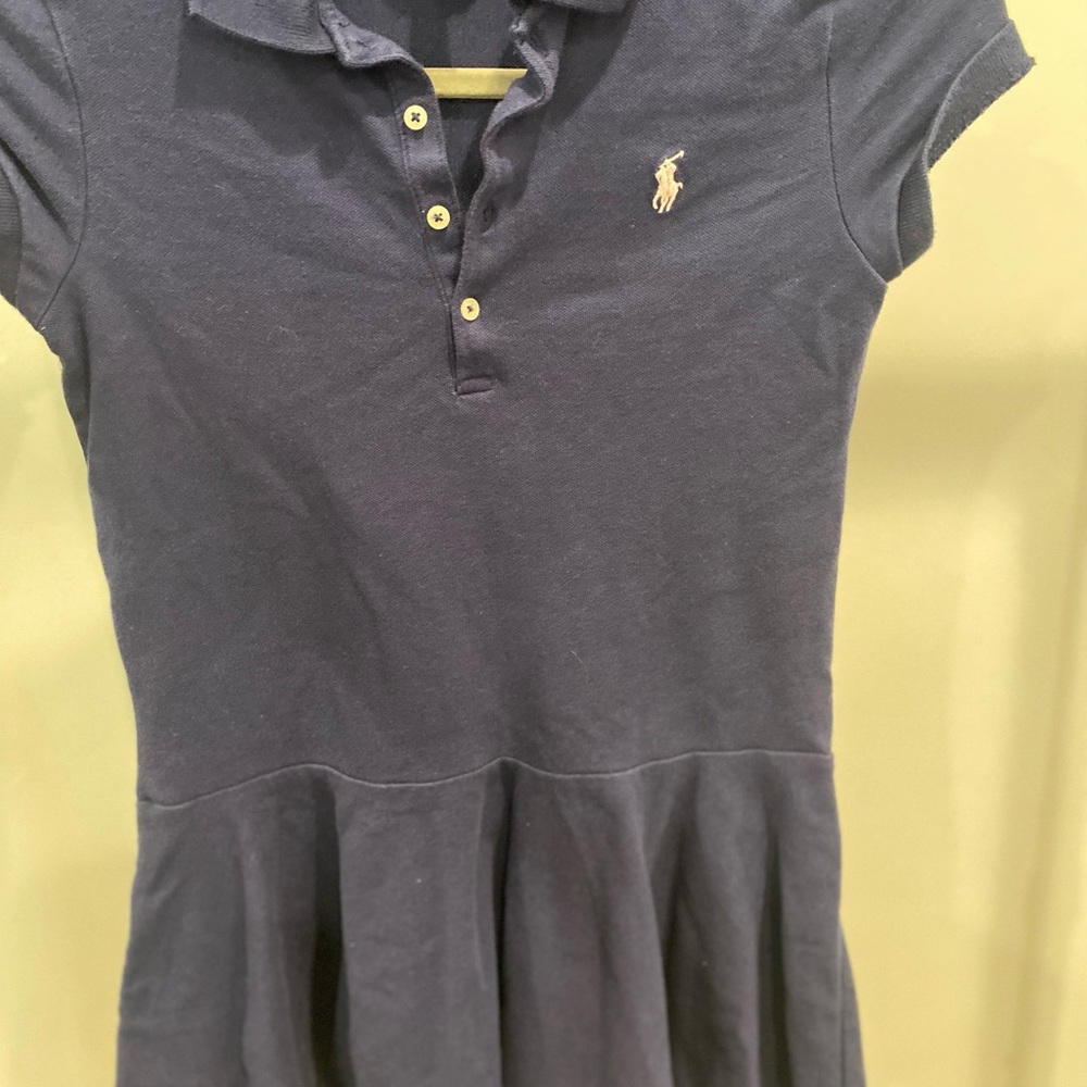 Girls Polo Ralph Lauren navy blue dress size 8-10